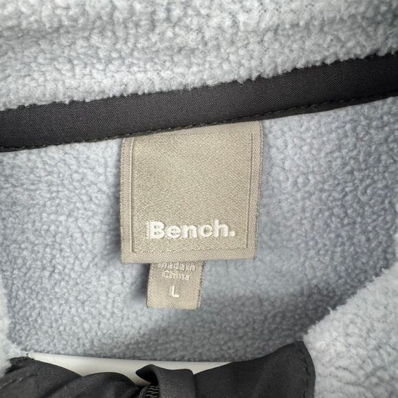 Bench Wool Knit Full Zip Hoodie Sweatshirt Womens Large Dark Gray - Picture 6 of 12